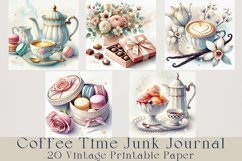 Coffee Time Junk Journal, 20 jpg files Product Image 1