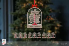 North Pole Family Ornament SVG, Christmas Ornament SVG Product Image 1