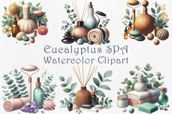 Eucalyptus Spa Clipart, 20 png Product Image 1