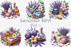 Lavender Spa Clipart Bundle, 25 png Product Image 1