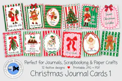 Christmas Journal Cards 1 | 12 Printable Holiday Cards Product Image 1