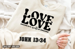 Love One Another - Christian Sleeve T-Shirt Design Product Image 1