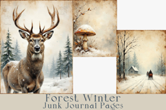 Forest Winter Junk Journal Pages. 12 jpg Product Image 1