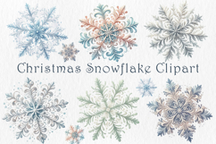 Christmas Snowflake Clipart, 20 png Product Image 1