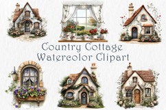 Country Cottage Clipart, 20 png Product Image 1