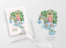Watercolor cute nursery rainbow clipart / sublimation Product Image 4