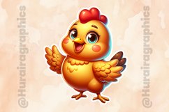 Hen|Printable Animal Sticker Product Image 2