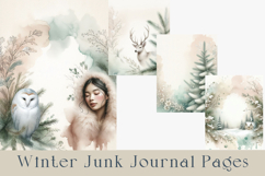 Winter Junk Journal Pages Bundle. 60 jpg Product Image 1