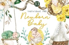 Watercolor Baby shower clipart Product Image 1