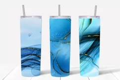 Alcohol Ink Water tumbler wrap 20 oz, skinny tumbler wrap Product Image 2