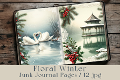 Floral Winter Junk Journal Pages. 12 jpg Product Image 1