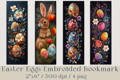 Easter Eggs Embroided Bookmarks Set, 4 png Product Image 1