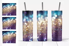 Glitter Tumbler Sublimation Purple Teal Tumbler Designs 20oz Product Image 3