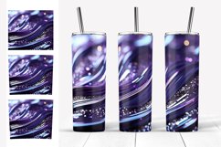 Glitter Tumbler Sublimation. Lavender Stripes Tumbler PNG Product Image 2