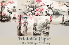 Printable Paper, Junk Journal - 40 jpg files Product Image 1