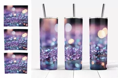Glitter Tumbler Sublimation. Lilac Blue Tumbler Designs 20oz Product Image 2
