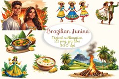 Brazilian Holiday Junina - digital sublimations, 21 png, jpg Product Image 1