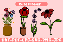 Flower design svg, Planner Sticker, Cute Flower Product Image 1