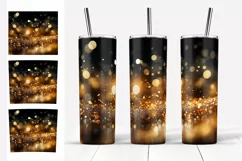 Glitter Tumbler Sublimation. Gold Bokeh Tumbler Designs 20oz Product Image 2