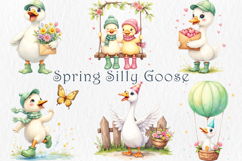 Spring Silly Goose Clipart, 40 png Product Image 1