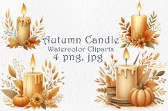 Autumn Cozy Candle Kit. 4 png, jpg Product Image 1