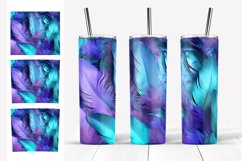 Glitter Tumbler Sublimation. Feathers Tumbler Designs 20oz Product Image 2