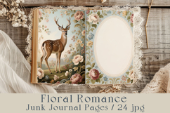 Floral Romance Junk Journal Pages, 24 jpg Product Image 1