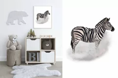 Watercolor zebra, animal sublimation design png Product Image 3
