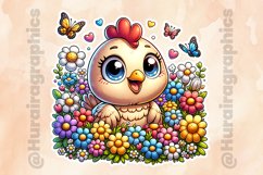 Hen|Printable Animal Sticker Product Image 2
