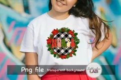 Christmas Nurse Png Buffalo Plaid Sublimation Design Groovy Product Image 3