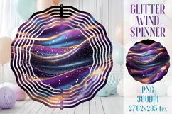 Glitter Wind Spinner Sublimation|Blue Purple Stripes Spinner Product Image 1
