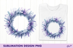 Watercolor Lilac Christmas Sublimation Bundle PNG Product Image 10
