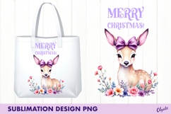 Watercolor Lilac Christmas Sublimation Bundle PNG Product Image 11