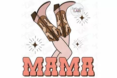 Mama Mothers Day Western Cowgirl Legs Sublimation Design Product Image 1
