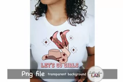 Lets Go Girls Western Cowgirl Bachelorette Sublimation Desig Product Image 2