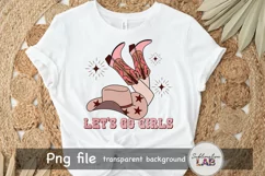 Lets Go Girls Western Cowgirl Bachelorette Sublimation Desig Product Image 3