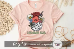 You Grow Girl Disco Ball Flower Bouquet Planter Sublimation Product Image 4