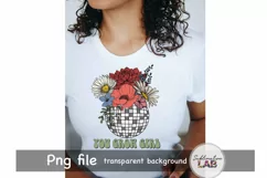 You Grow Girl Disco Ball Flower Bouquet Planter Sublimation Product Image 5