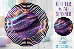 Glitter Wind Spinner Sublimation|Blue Purple Stripes Spinner Product Image 1