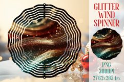 Wind Spinner Sublimation | Glitter Red Green stripes Spinner Product Image 1