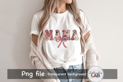 Mama Floral Coquette Bow Mothers Day Sublimation Design Product Image 2