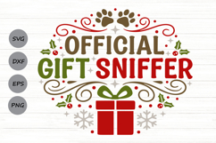 Official Gift Sniffer Svg, Christmas Dog Svg, Dog Lover Svg. Product Image 1