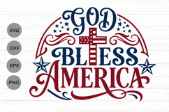 God Bless America Svg, USA Anniversary Svg, 4th Of July Svg. Product Image 1