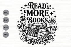Read More Books Svg, Book Lover Svg, Book Club Svg. Product Image 1