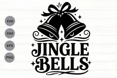 Jingle Bells Svg, Merry Christmas Svg, Christmas Holiday Svg Product Image 1