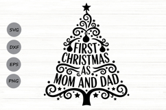 First Christmas As Mom And Dad Svg, Christmas family Svg. Product Image 1