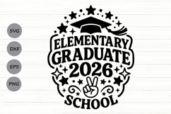 Elementary Graduate 2026 School Svg, Middle School Svg. Product Image 1