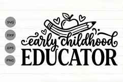 Early Childhood Educator Svg, preschool teacher Svg. Product Image 1