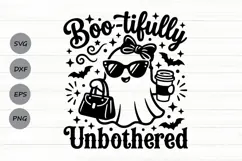 Boo-tifully Unbothered Svg, Sassy Halloween Svg, Ghost Svg. Product Image 1