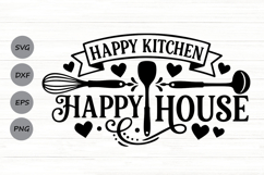 Happy Kitchen Happy House Svg, Farmhouse Kitchen Svg. Product Image 1